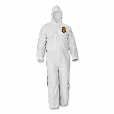 KLEENGUARD A40 Breathable Back Coveralls, 5X-Large to 6X-Large Combo, White/Blue, 25PK 37584